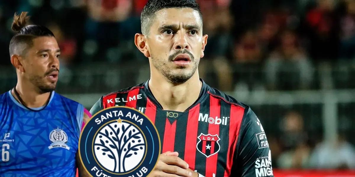 José Andrés Salvatierra, ex jugador de Alajuelense, vistiendo la camiseta de Santa Ana. Foto: Prensa Santa Ana.