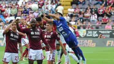 Jugadores de Saprissa celebrando ante Guanacasteca. Foto: LT.