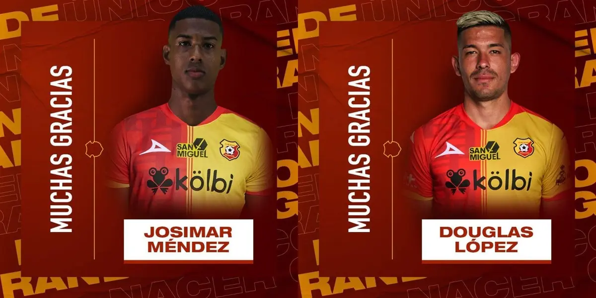 Douglas López y Josimar Méndez serán los primeros refuerzos de Cartaginés para el próximo torneo