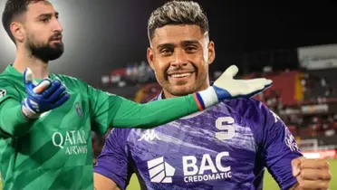 Kevin Chamorro de Saprissa y Donnarumma. Foto: Prensa Saprissa.