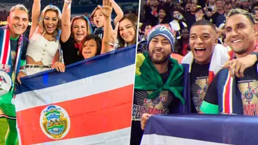 Keylor Navas celebrando su título de Liga con el PSG.