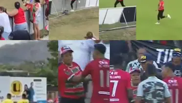 La aficionada que agredió al árbitro en un partido de Guanacasteca. Foto: Capturas del video.